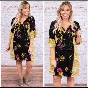 Chic soul 1x plus size floral dress